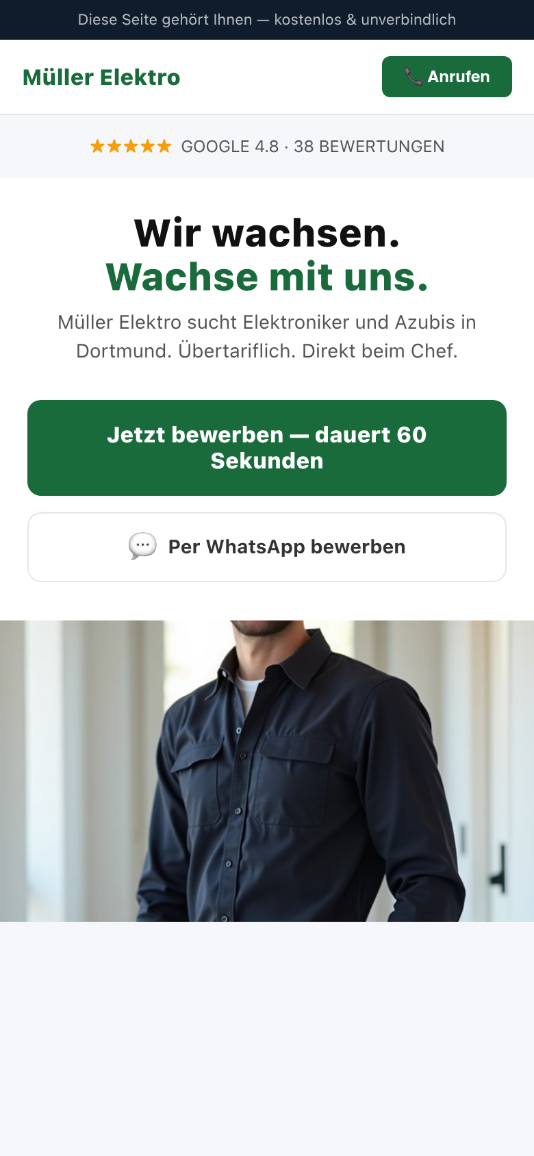 Karriereseite Beispiel